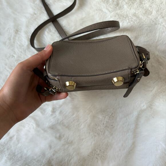 G.I.L.I. Brown Leather Micro Crossbody Purse - Picture 5 of 16